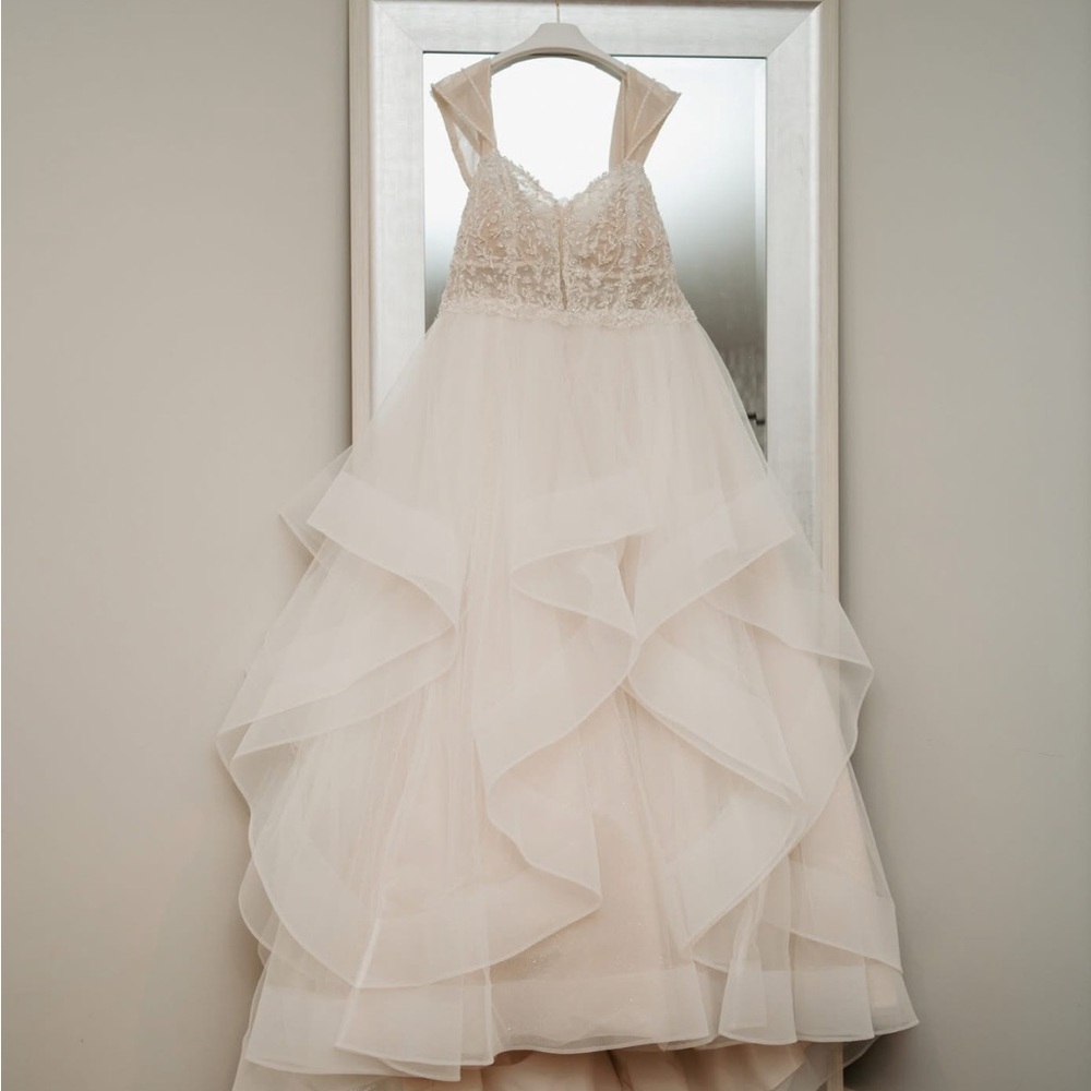 Elegant Cream Layered Gown